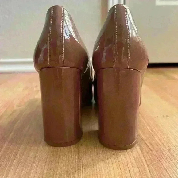 Lewit Amara Antique Loafer Blush Block Heels - Picture 6 of 8